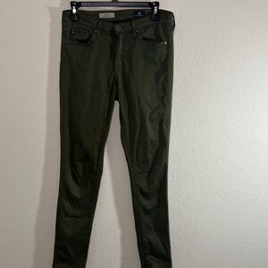 AG Adriano Goldschmied The Legging Ankle Jeans Size 27 cigarette Dark Green